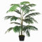 Outsunny Palma in Plastica Decorativa con 20 Foglie, Pianta Finta con Vaso per Interno ed Esterno Alta 140cm