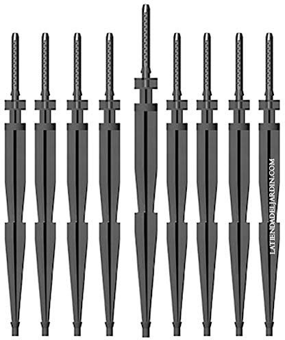 Suinga 50 x ESTACA RIEGO por Goteo 2,6 l/h. Piqueta para goteros. Riego por Goteo para Plantas, macetas y árboles, Negro