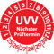 Prüfplakette UVV Nächster Prüftermin, Vinylfolie, Prüfaufkleber, Prüfetikett, Plakette UVV-Prüfung (30 mm Ø, Rot, 100)