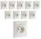 Lot de 10 prises 2P+T 16A simple Blanc - Artezo