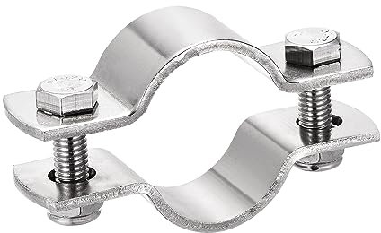 sourcing map Wall Mount Ceiling Mount Pipe Support, 304 Stainless Steel Pipe Bracket Clamp for 35mm Pipe