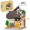 CADA C66007W Technik Coffee Shop Bausteine Haus mit Beleuchtungsset,Modulares Klemmbausteine MOC Haus Bauset,1116/pcs Groß Streetview Building Blocks,Erwachsener Bauspielzeug