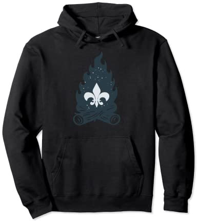 Pfadfinder Lagerfeuer Lilie für Scouts Pullover Hoodie