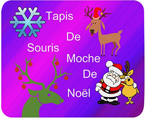 Tapis de Souris Moche de Noël Haute qualité de Glisse Confortable Doux idée Cadeau Humour Anniversaire Noël fête Mouse Pad 235 x 195 x 5mm