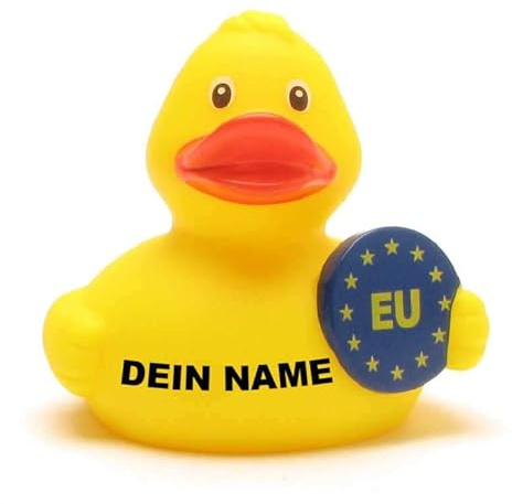 Badeente - personalisierbar (EU-Euro Ente)