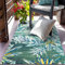 TALETA Kleiner Teppich Outdoor, Tepich für Balkon, Outdoor Teppisch grün, Outdoorteppich für Terrasse, Groß: 80 x 150 cm