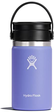 HYDRO FLASK - Reise-Thermos 354ml (12 oz) - Vakuumisolierter Edelstahl-Thermos - Auslaufsicher Flex-Trinkdeckel - Thermos für Kaffee - Größe Öffnung - Lupine