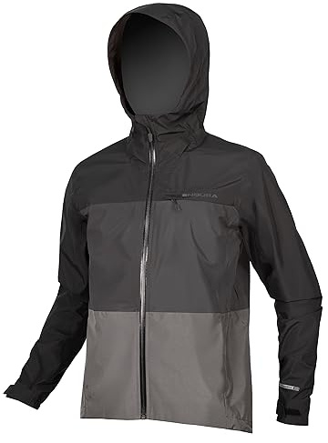 Endura Herren SingleTrack Mountain Cycling Jacke Wasserdicht - Mattschwarz, 3X-Large