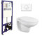Vorwandelement Unterputz WC Unterputzspülkasten Spülkästen Wand WC SET WC-Sitz Soft Close Vorwandspülkasten Montageelement Hängewand Element+Drückerplatte (Drückerplatte 1 + WC weiß 190)