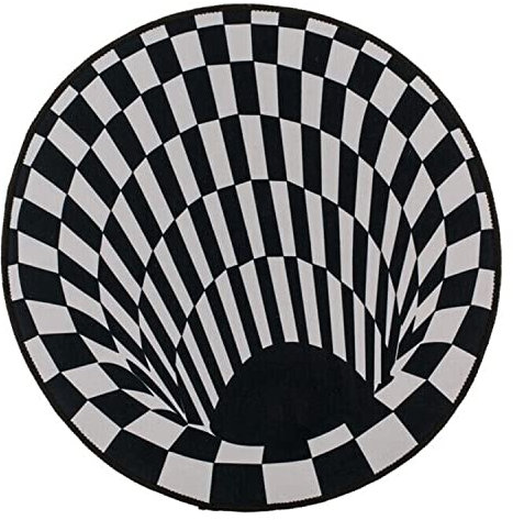 Schwarzes Loch - Optische Täuschung Fußmatte mit ca. 60cm Durchmesser