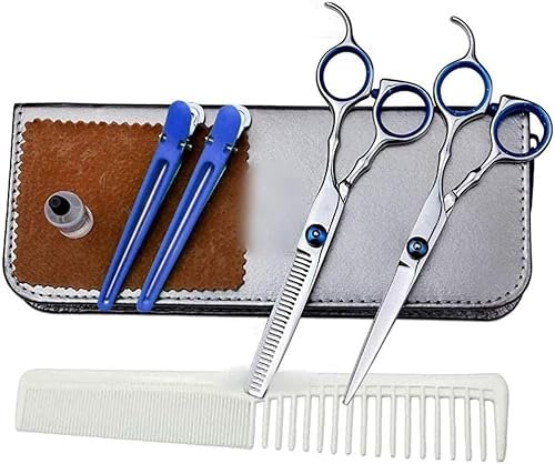 Forbici da Barbiere Famiglia Bambini Forbici da Parrucchiere Sottili da 6 Pollici Set Forbici Piatte + Forbici da Parrucchiere Set di Forbici da Parrucchiere