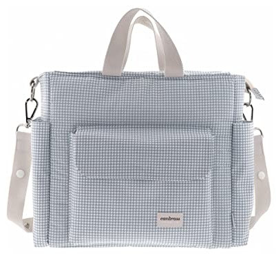 Cambrass - Bolso carro maternal para bebe - bolso de maternidad para carritos de bebe - organizador para pañales y otras cosas de bebe - Mini Windsord Gris 16x43x37 cm