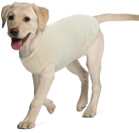 Hjumarayan Hundepullover - Chihuahua Kleidung für Kleine Hunde Welpen, Atmungsaktives Hundeschlafanzüge Basic Klamotten Hunde Kleidung für Französische Bulldogge Pomeranian Malteser Hund, Beige XXL
