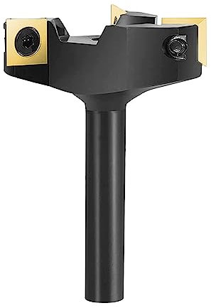 SpeTool Fresa de Superficie de 12 mm vástago de 60 mm de diámetro fresa para fresadora superior plaquita fresa de placa fresa reversible fresa de 3 flautas fresadora CNC para madera