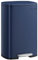 SONGMICS Mülleimer Küche, 50 Liter, Abfalleimer, Treteimer, mit Deckel, Softclose, Fußpedal, Stahl, Inneneimer, blau LTB050L02