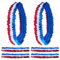 GORGECRAFT 10 Packung Pailletten-Stirnbänder Elastisch Dehnbar Funkelnd Modisches Stirnband Verstellbares Haarband Zubehör-Set Für Damen Haarband Sport-Kopfband Partygeschenke Rot-Blau-Weiße Nähte