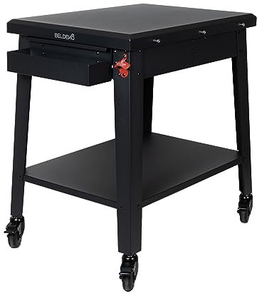 BELDEKO Table à roulettes extérieur pour four à pizza et BBQ