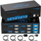8K60Hz HDMI KVM Switch 2 PC 3 Monitores USB3.0 Conmutador KVM 4K120Hz con 4 Puertos USB Para Dos Ordenadores Compartir 3 Monitores Soporte Modo Extendido y Copia con 12V DC Adapter y 2 Cables USB