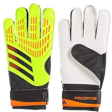 adidas Predator Torwarthandschuhe ohne Fingersave für Unisex, Größe 9, Solargelb/Schwarz/Solarrot