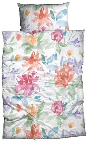 Traumschlaf Mako Satin Bettwäsche Florina 2 Multicolor 1 Bettbezug 135 x 200 cm + 1 Kissenbezug 80 x 80 cm