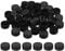 PATIKIL 1.2inch Plastic Bottle Caps for Crafts, 200Pcs Reusable Protection Bottle Screw Lids for Empty Container DIY Scrapbook Decorations, Black