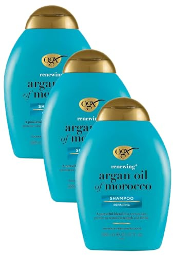 OGX Argan Oil of Morocco Sulfate Free Shampoo for Dry Hair, 385ml (Pack of 3)