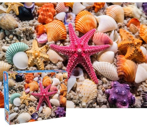 1000 Teile Puzzle, Puzzles für Erwachsene und Kinder ab 14 Jahren,High Difficulty Familienpuzzlespiel, Starfish Walking Puzzle Ist EIN Tolles Geschenk für Erwachsene