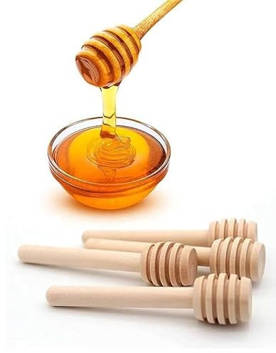 Générique Lot de 6 mini cuillères à miel en bois, CUIMIMIEL6