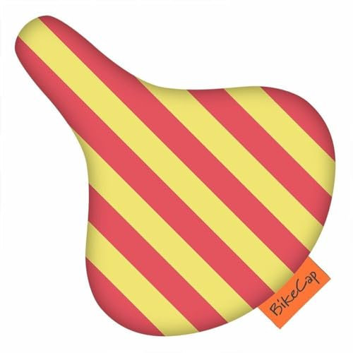 WESTCRAFT BikeCap für Erwachsene - Fahrrad-Bezug Sattelüberzug Regenschutz Fahrradsattel-Bezug Sattelbezüge Seat-Cover Fahrrad-Sitzbezug (Summer Stripes)