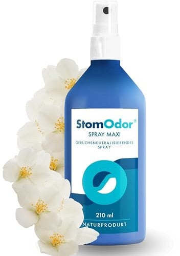 StomOdor Spray 50ml - Stoma Geruch entfernen mit essentiellen Öle - für jede Stomaversorgung, bei Colostomie, Ileostomie, Urostomie, für Stomabeutel und Umgebung