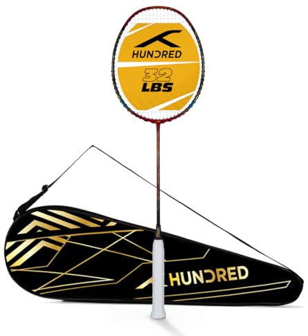 HUNDRED Medal Master Strung Badminton Racket | Unisex | Material: Carbon Fibre | with Full Racket Cover