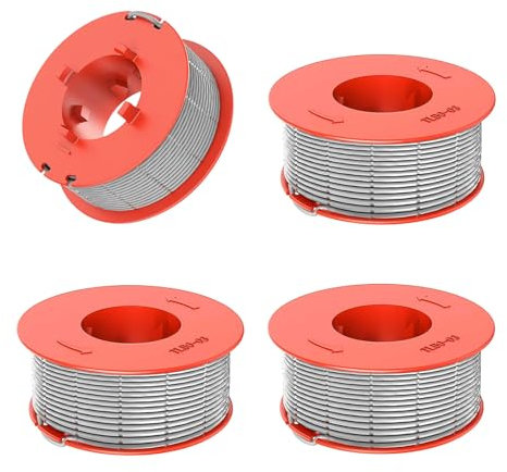 JAMSSOW 4 Bobine Tagliaerba Compatibili con Bosch F016800175,Filo Tagliabordi Bobine Adatto per Bosch Art 23 26 30 Combitrim, Art 23 26 Easytrim,Lunghezza 8m,Ø1,6mm(4 bobine)