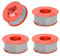 JAMSSOW 4 Pièces Bobine de Fil Convient pour Bosch F016800175,Rechange Coupe Bordure pour Bosch ART 23 26 30 Combitrim ART 23 26 Easytrim,Ø1,6mm 8m Longueur(4 Bobine)