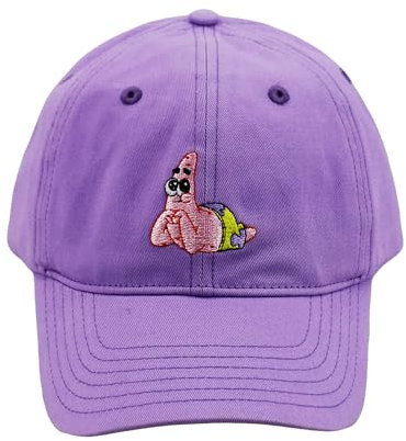 Concept One Uni-Erwachsene Spongebob Squarepants Dad Hat, Patrick Star Adjustable Baseball Cap with Curved Brim Baseballkappe, Flieder, Einheitsgre
