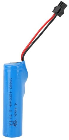 3.7V 1200mAh Lion Battery, SM Black Plug 3.7 Volt Rechargeable RC Lithium Batteries for RC Car Crwaler