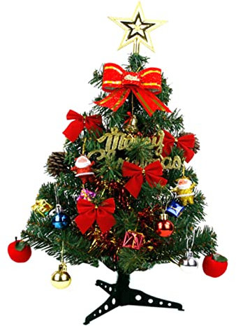 LABRIMP Künstlicher Mini Weihnachtsbaum Dekoration Für Zuhause Geschäft Büro Weihnachtsbaum Ornament Christbaumschmuck Weihnachtsdekorationen