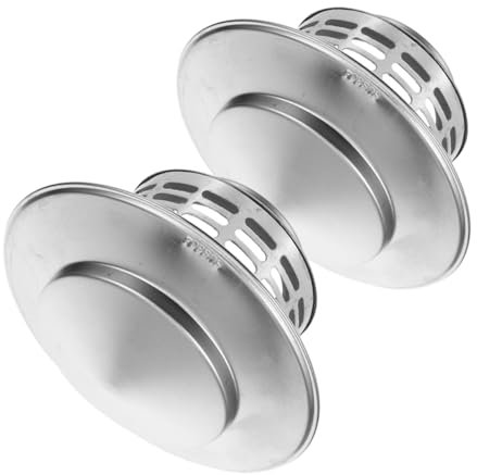 GLSTOY 2pcs Sturdy Stainless Steel Chimney Caps Rainproof Smokestack Cover for Boiler Pipe Roof Vent Caps