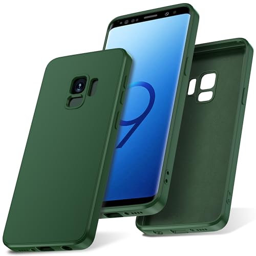 Watana Hülle für Samsung Galaxy S9, Soft Touch HandyHülle Case mit rutschfeste Hülle Silikon mit Mikrofaserfutter, SilikonHülle für Samsung Galaxy S9,Grün