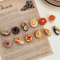 Fridge Magnets Set - 12 Mini Bread-Themed Magnets Cute Magnetic Refrigerator Accessories Small Decorative Kitchen Magnets for Notes, Photos and Organization
