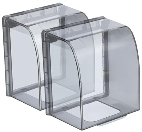 KONTONTY Doppelsteckdose Wandsteckdosenabdeckung Selbstklebend Wasserdichte Steckdosenabdeckung Für Badezimmer Transparente Schutzabdeckung Für Elektrische Steckdosen Wetterfest Und Sicher