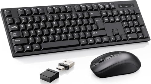 Wireless Keyboard and Mouse Combo,Wireless Keyboard and Mouse for Windows,Android,iPad pro/iPad Air/iPad/iPad Mini,Compatible with PC, Laptop