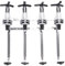 Fuhjythy 4 Bottle Stand Optic Dispenser Drinks Wine Spirits Steel Bar Butler Wall Mounted