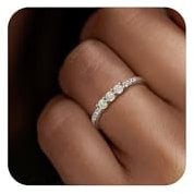 EVER FAITH Opal Ringe für Damen 925 Sterling Silber Zirkonia erstellt stapelbar Eternit Geburtsstein Ring Schmuck Geschenk Größe O