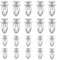 Steowsey 40 Pcs Hollow Door Anchors and Screws, Hollow Metal Cavity Fixing Core Door Anchors for 0-5mm Door Hollow Wall Sheet