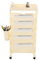 AUNMAS Bibliothèque Mobile, 6 Couches de Grande capacité Bibliothèque Mobile Bibliothèque Multifonctionnelle Rack Book Rack pour Le Bureau de L'école à Domicile (Beige)