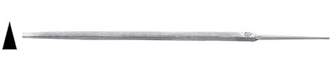 Lima para sierras triangular extra delgada, ideal para afilar y dar forma a cortes precisos en madera y metal.