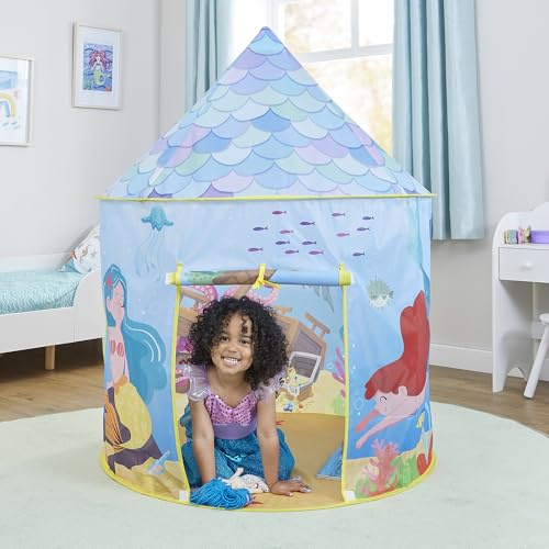 Liberty House Toys Mermaid Play Tent, Blue | Immersive & Sensory Play, Polyester, Mesh Windows, Dia100 x H135 cm