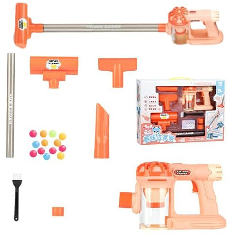 Aspirapolvere per bambini – Giocattolo di simulazione elettrico in PP 61,8x12,6x11 cm, set di giochi di ruolo per la pulizia della casa per bambini 3+ | per lo sviluppo delle capacità motorie