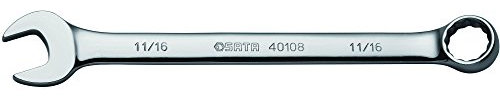 SATA Ring-Maulschlüssel zöllig 3/8', 3/8 Zoll ST40103SC (Ringmaulschlüssel Maulringschlüssel Zollschlüssel Schraubenschlüssel), Chrom-Vanadium Stahl, Schraubenschonend durch Surface Drive.