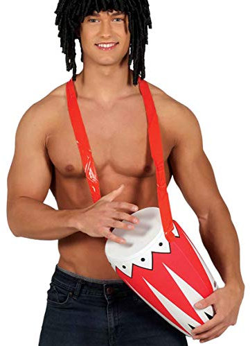 Aufblasbare Trommel Bongo für Erwachsene Zubehör Karneval Fasching Scherzartikel